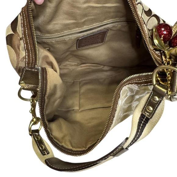 Y2k Coach Signature Patchwork‎ Brown Hampton Large Hobo 2006 Glam - Picture 7 of 8